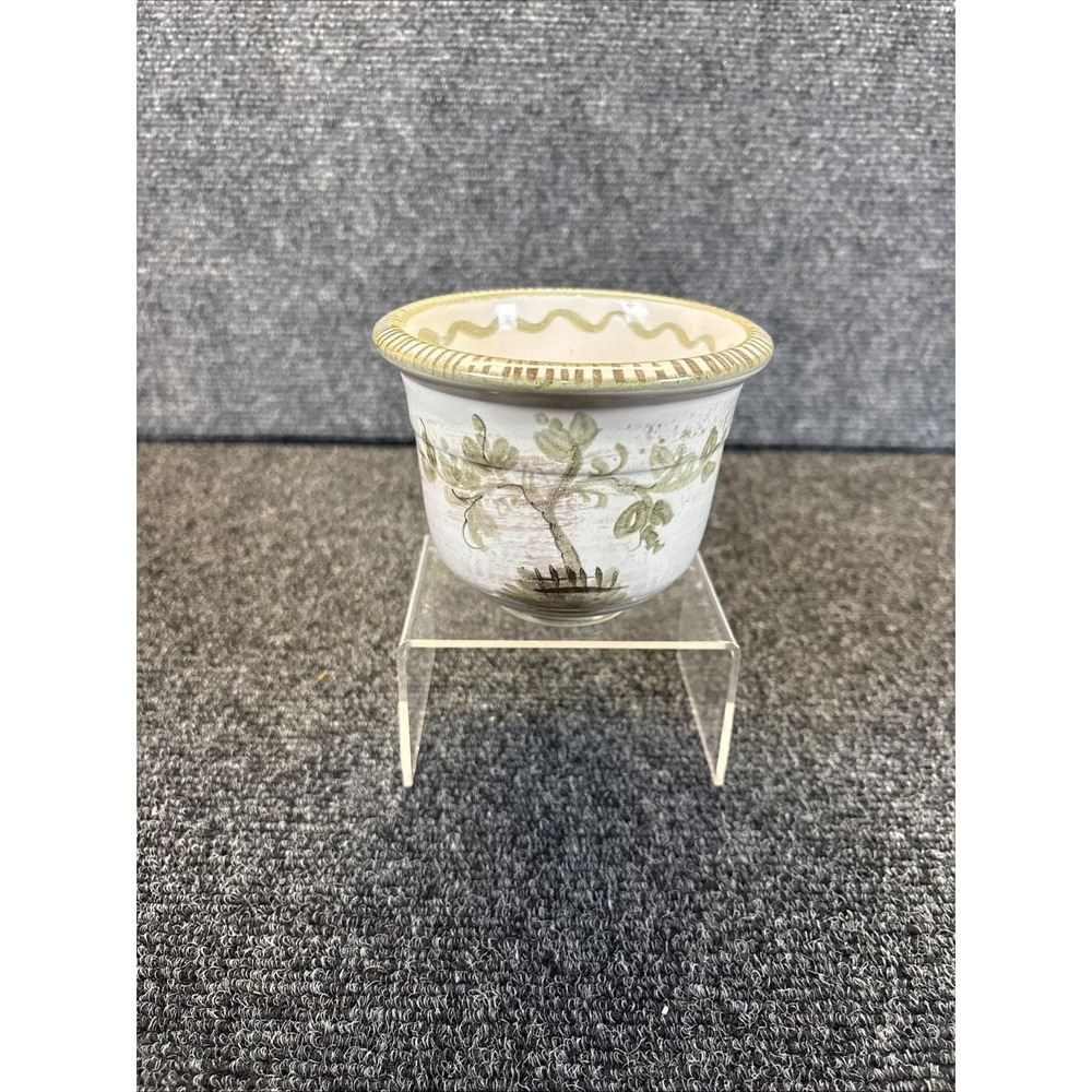 Vtg~Ulmer Keramik~Minature Flower Pot~Handpainted~Germany~Numbered